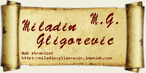 Miladin Gligorević vizit kartica